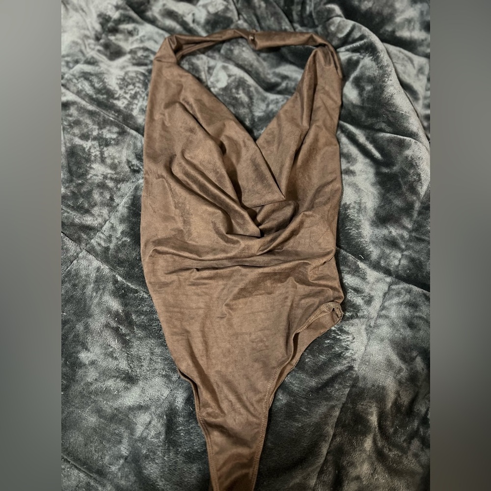 Mocha Halter bodysuit
